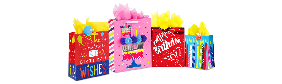 D24TIME Geburtstagsgeschenktüte Mit Griff – Groß, Bunt, Inkl. Seidenpapier Für Kinder & Erwachsene