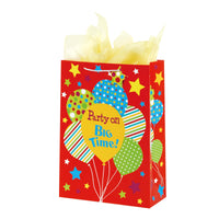 Extra Large Big Time Party On Matte Gift Bag, 4 Designs