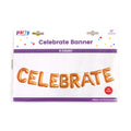 16" Celebrate Balloon Banner - 9 Letters/Pc Set 16"
