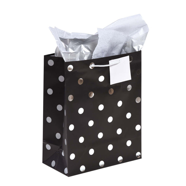 Large Dots & Stripes Party Gift Bag, Hot Stamp, 4 Designs