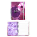 160 Sheet Hard Cover Jumbo Spiral Journal Religious Floral, Hot Stamp, 8.5"X 6.25"