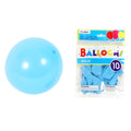 10 paquetes de globos de 12 pulgadas de color azul pastel.