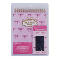 100 Sheet Pink Bows Sketch Book With Hot Stamping And 12Ct Sketch Pencils 8.5" X 11"