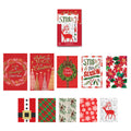 10Pk Multi-Size Christmas Foldable Gift Boxes, 5 Small/3 Medium/2 Large