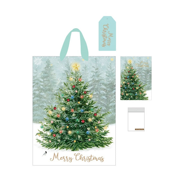 Super Christmas Gift Bag W/Hot Stamp, Card &Tissue - Danielle'S Tree