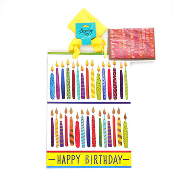 Super Birthday Candles Gift Bag, With Tissue And Card