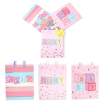 3Pk Large Baby Hot Stamp Gift Bags,  Baby Block Girl, 3 Designs