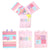 3Pk Large Baby Hot Stamp Gift Bags,  Baby Block Girl, 3 Designs