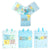 3Pk Large Baby Hot Stamp Gift Bags,  Baby Block Boy, 3 Designs