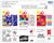 3Pk M/L/E Birthday Bag W/Hot Stamp, Primary Party, 3 Designs