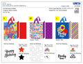 3Pk M/L/E Birthday Bags W/Hot Stamp - Starry Partytime, 3 Designs