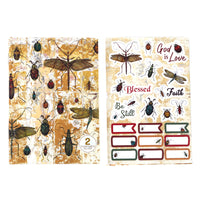 160Sht/320Pg Bookbound Journal W/Hot Stamp,2Sht Stickers, All Bugs, 8.5"Lx6"W