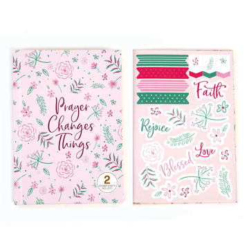 160Sht/320Pg Bookbound Journal W/Hot Stamp,2Sht Stickers, 8.5"Lx6"W