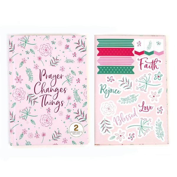 160Sht/320Pg Bookbound Journal W/Hot Stamp,2Sht Stickers, 8.5"Lx6"W