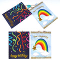 2Pk Super Birthday Rainbow Gift Bags, 2 Designs