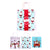 6Pk Euro Medium Hot Stamp Bundle Santa Is Here! Christmas Kraft Bag, 3 Designs