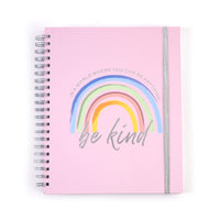 120Sht/240Pge Megaspiral Hard Cvr H/Stamp Notebk, Be Kind, 11.25"X9.25"