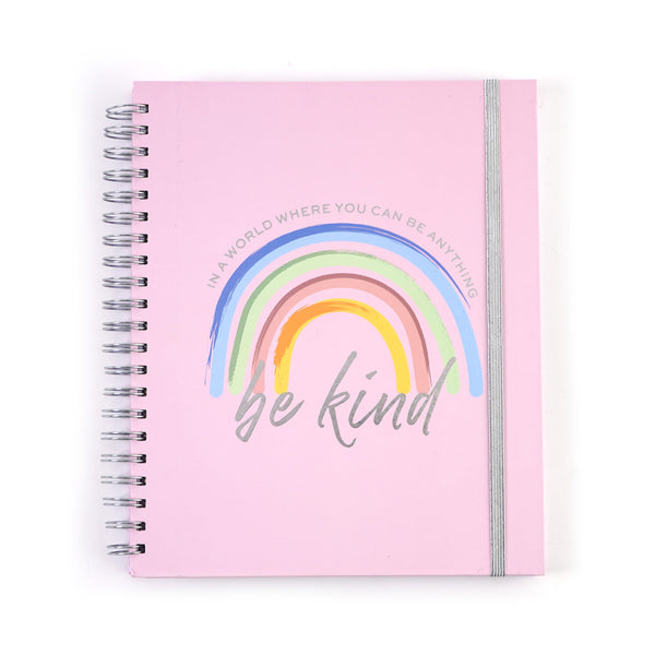 120Sht/240Pge Megaspiral Hard Cvr H/Stamp Notebk, Be Kind, 11.25"X9.25"