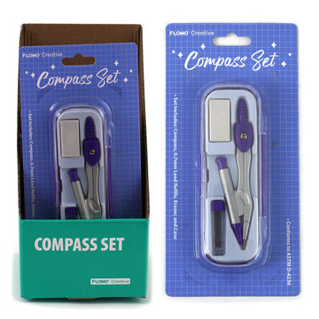 Metal Compass Set, Purple