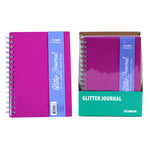 100 Sheet Glitter Hard Cover Journal, Purple, 6"X8.5"