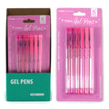 6Pk Tonal Gel Pens, Pink