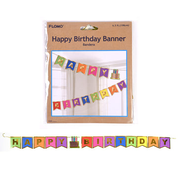 6.5' X 5" Birthday Hot Stamp Paper Banner