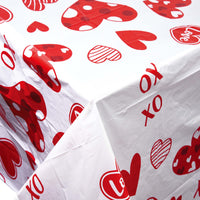 Cubierta de mesa impresa de San Valentín 54" X 108", 1 Diseño