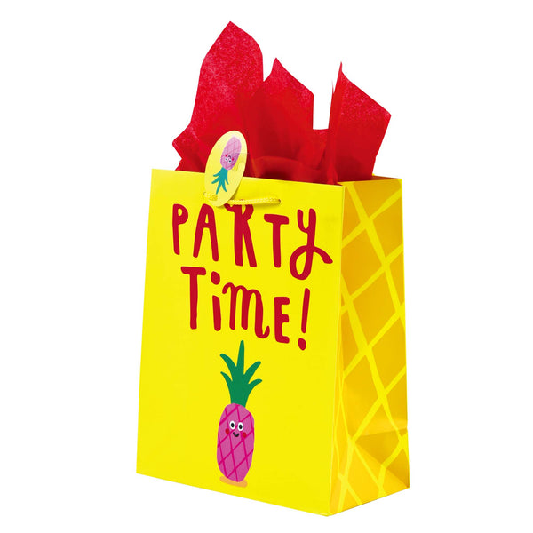 Bolsa de impresión de fiesta de cumpleaños con cactus de piña extra grande, 4 diseños