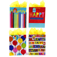 Grandes cajas de cumpleaños Bolsa de impresión, 4 diseños