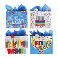 Vela Jumbo horizontal Bolsa de impresión sorpresa de cumpleaños, 4 diseños