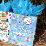 Vela extra grande Bolsa de impresión sorpresa de cumpleaños, 4 diseños