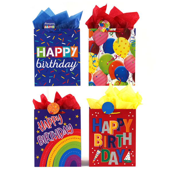 Large Birthday Lets Party! Printed Bag, 4 Designs