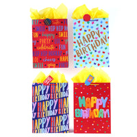Extra Large Birthday Confetti Crazy Printed Gift Bag, 4 Designs
