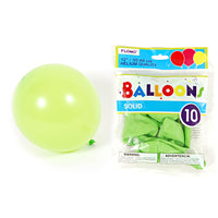 10 paquetes de globos de 12 pulgadas de color verde lima.