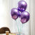 8Pk 12" Birthday Metallic Shine Balloons, Purple