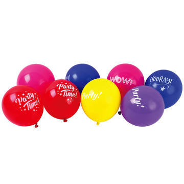 8Pk 12" Globos de fiesta de tipografía