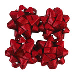 4Pk 3.5" Glitter Bows, 3 Colors