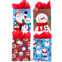 Bolsa impresa del taller de Santa Claus para Navidad-Horizontal Jumbo, 4 diseños