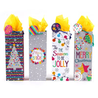 Botella Fiesta de Luces de Navidad Bolsa impresa, 4 diseños