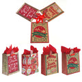 3Pk Large Christmas Signs Printed Bag, 4 Designs