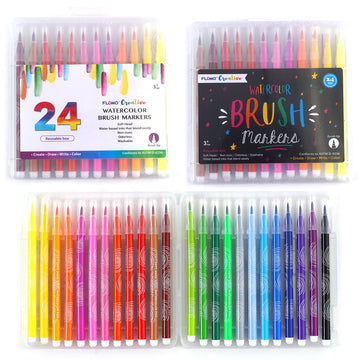 24pc Soft Head Watercolor Pen Set, 24 Colors, 2 Assortments (2/12)