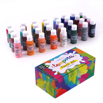 32Pk 60Ml Tempera Paint Set, Primary Colors