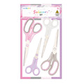 4Ct 5.4"/6.7"/7.8"/8.3" Soft Colors Scissor Set