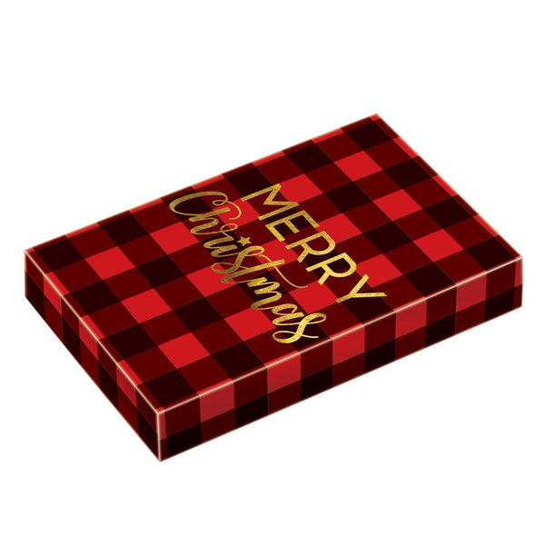 2Pk Cajas de regalo grandes y caprichosas de Navidad plegables 17" X 11" X 2.5", 6 diseños