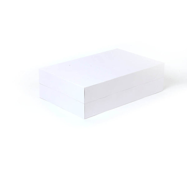 Grandes cajas blancas en relieve, 2Pk