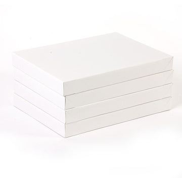 Pequeñas cajas blancas en relieve, 4Pk