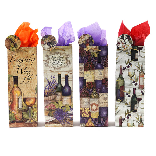 Bottle Wine With Me  Hot Stamp Bag, 4 Designs