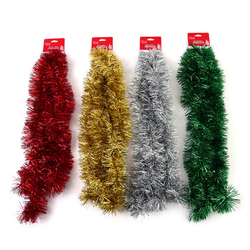 Navidad: oropel de 3 pies y 8 capas, 4 colores.