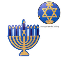 12"X10.5" Placas colgantes de Hanukkah con brillo, 2 diseños
