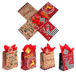 4Pk Medium Christmas Delivery Hot Stamp Bag, 4 Designs